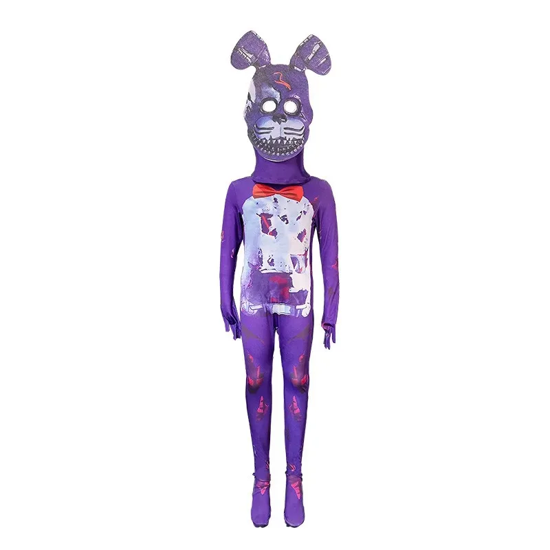 2025 Nuovo Costume di Halloween Per Bambini Cinque Notti Freddyed Tuta Cosplay Incubo Bonnie Fnaf Freddy Anime Carnevale Regalo per K