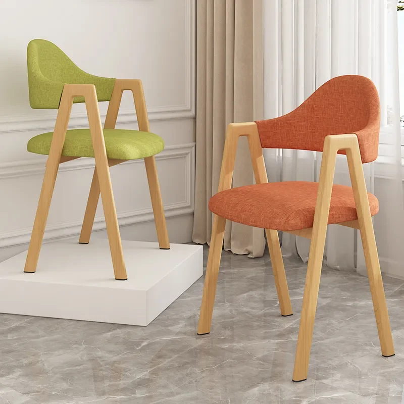 for Nordic Dining Chair Home Modern Simple A-Word Dining Room  Backrest Wrought Iron Dining Table  Bedroom