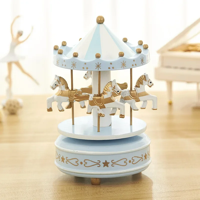 Christmas Decoration Ornaments Carousel Octave Box Music Box Birthday Gifts For Kids New Year Decorations Home Decor