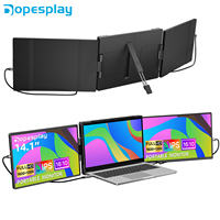 Dopesplay Triple Dual Laptop Screen Extender FHD 1200P 14.1 inch Portable Monitors For Windows Mac Android Laptops 14-17.3inch