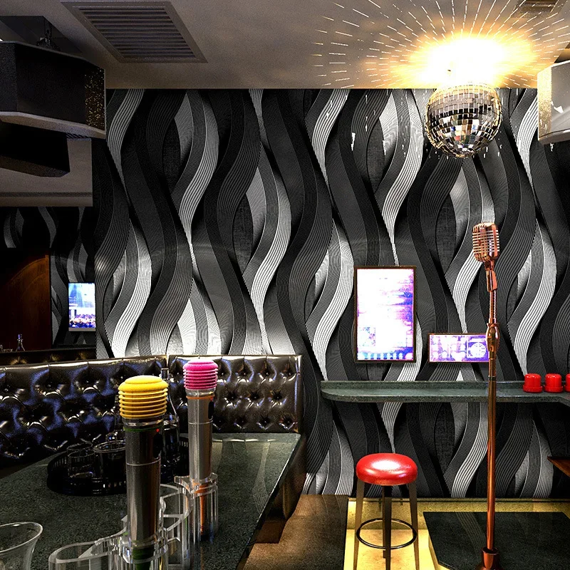 Ktv wallpaper karaoke bars flash wall covering 3d stereoscopic reflective special bar personalized creative corridor background