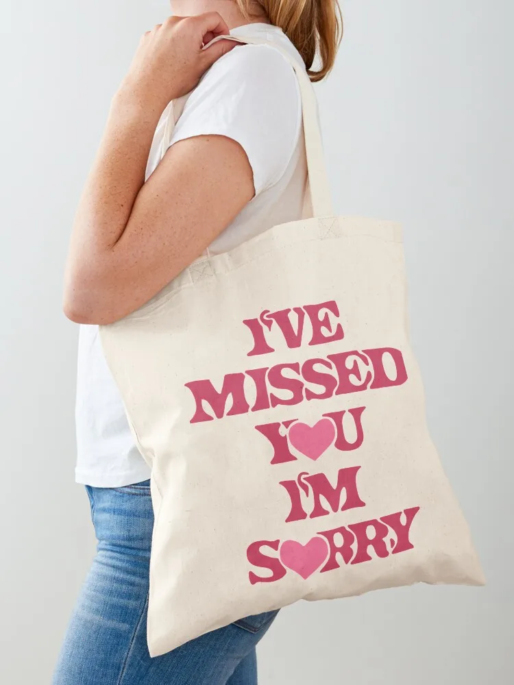 gracie abrams ‘i've missed you i'm sorry’ Sticker Tote Bag hand bag ladies shopper bags Canvas Tote Bag