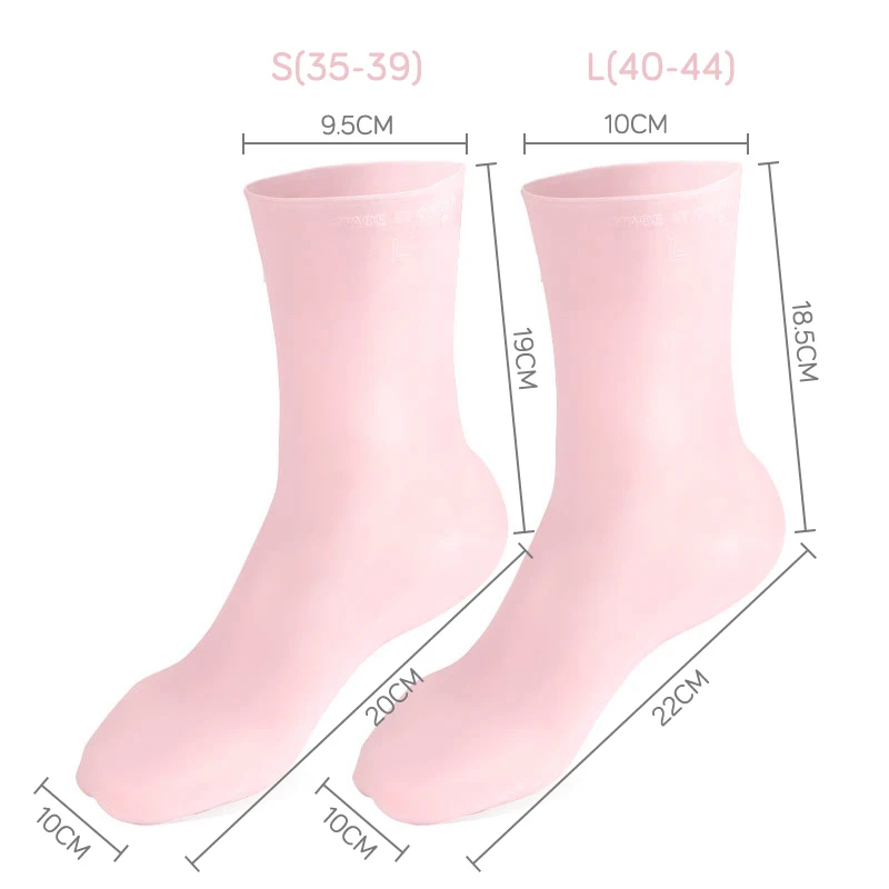 

1Pair Feet Care Socks Silicone Moisturizing Gel Heel Socks Home Use Cracked Foot Skin Care Spa Protectors