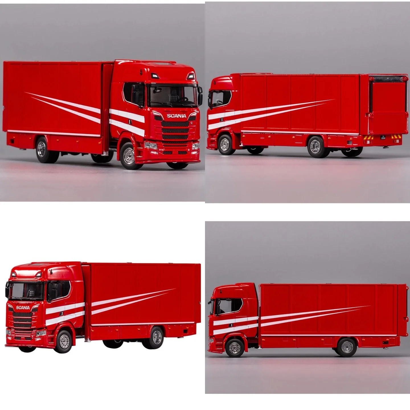 GCD 1:64 Scania S730 Superme, Camión de Transporte de Ala Volante de Aleación Pesada, Modelo de Coche, Adorno