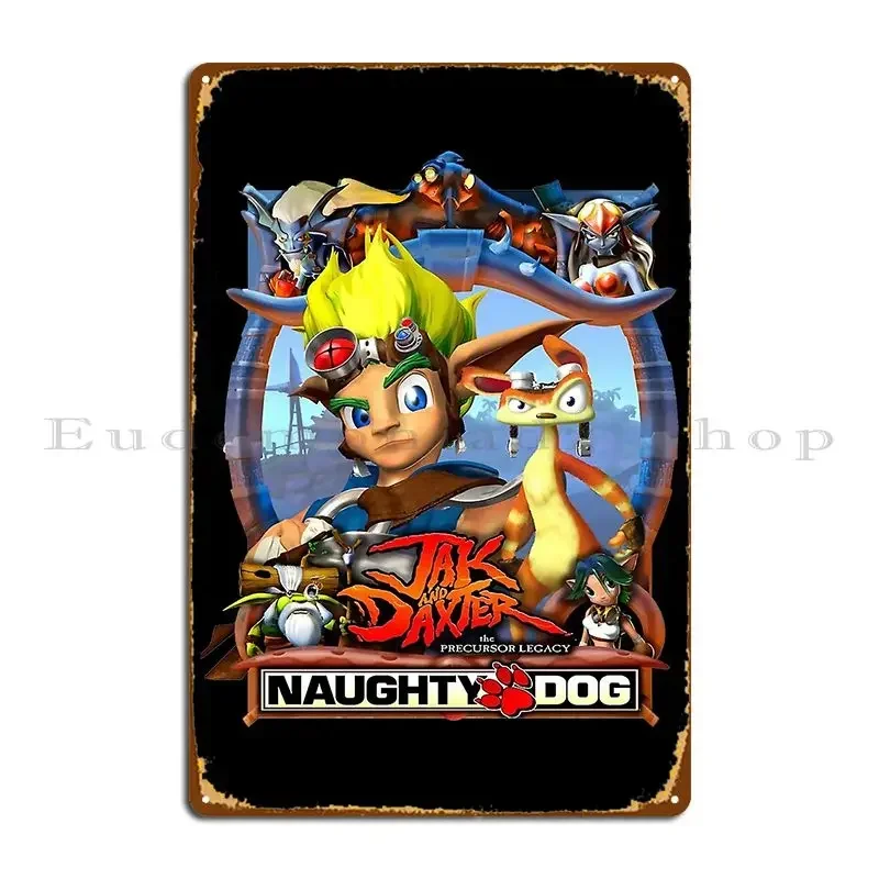 Póster promocional de Jak Daxter, camisetas, placa metálica, póster para bar, sala de estar personalizada, pared, cueva, garaje, cartel de metal