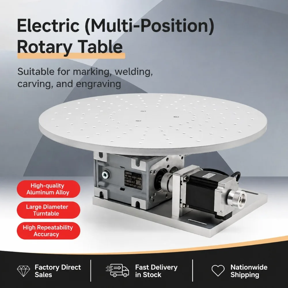 30KG Heavy Duty Multi-Station Rotary Table Fixture for Laser Marking, Welding and Engraving