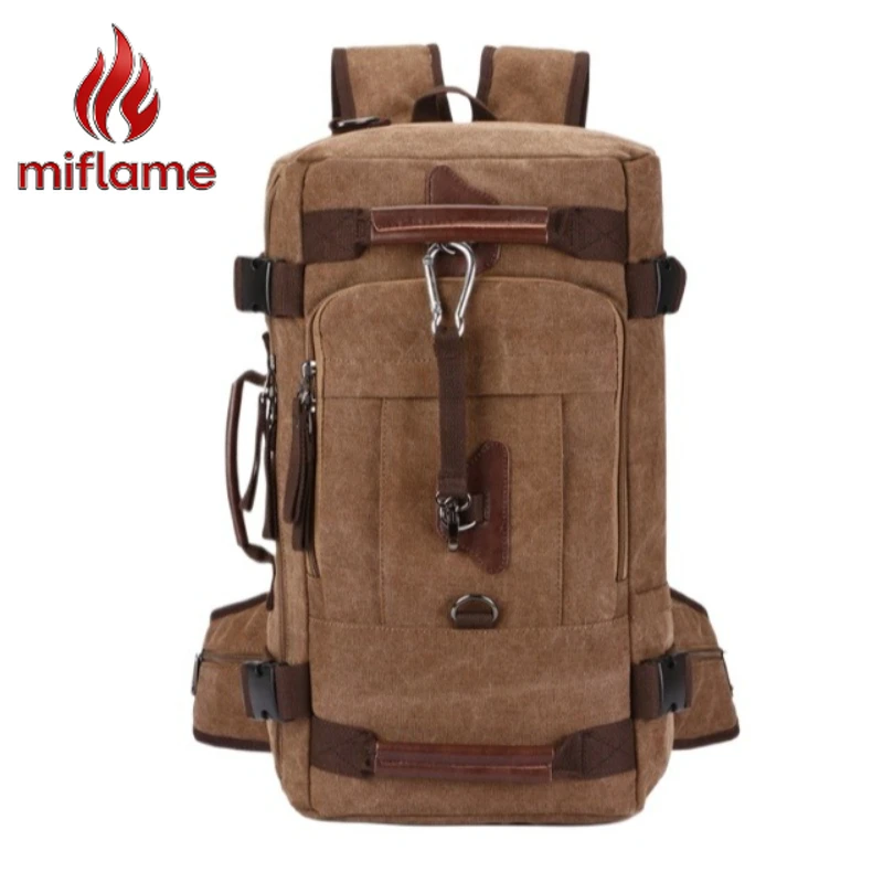

Canvas Vintage Laptop Backpack Large Capacity Travel Hiking Outdoor Shoulder Bag for Men Women Casual School Business