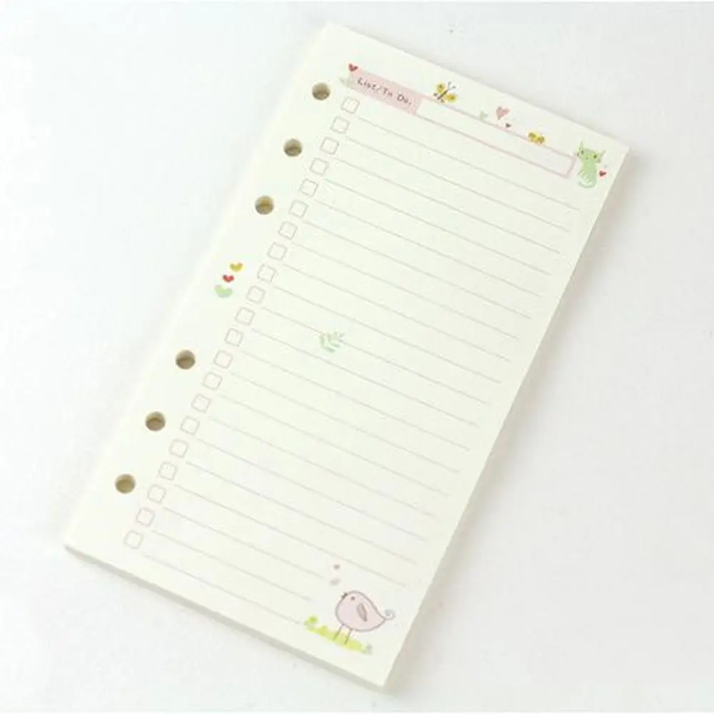 

Supplies Daily Planner To do List A5 A6 45 Sheets Loose Leaf Paper Refill Notebook Paper Binder Inside Page Notebook Refill