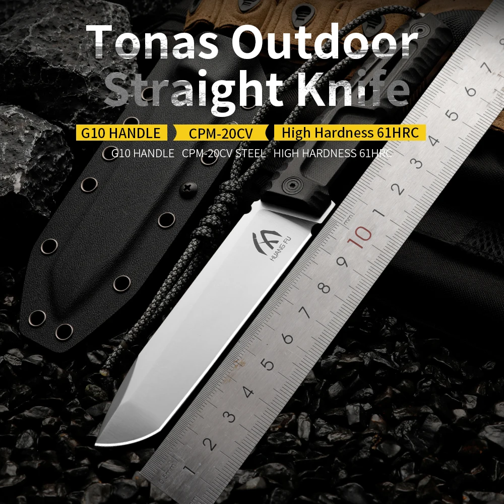 

High quality multifunctional fixed blade - outdoor camping, rescue, and emergency survival knife, men's gift