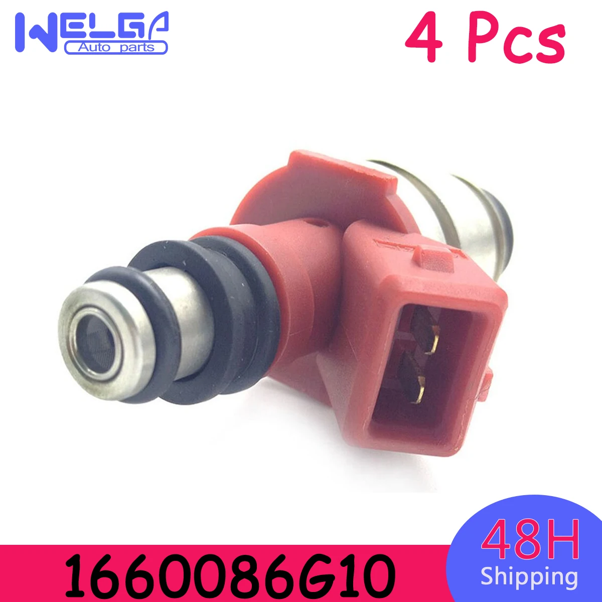 Accesorios para coche, 4 Uds., inyectores de combustible 1660086G10 JS21-1 35-80798I4 para NISSAN D21 PICKUP 1990 1991 1992 1993 1994 PICKUP 1995