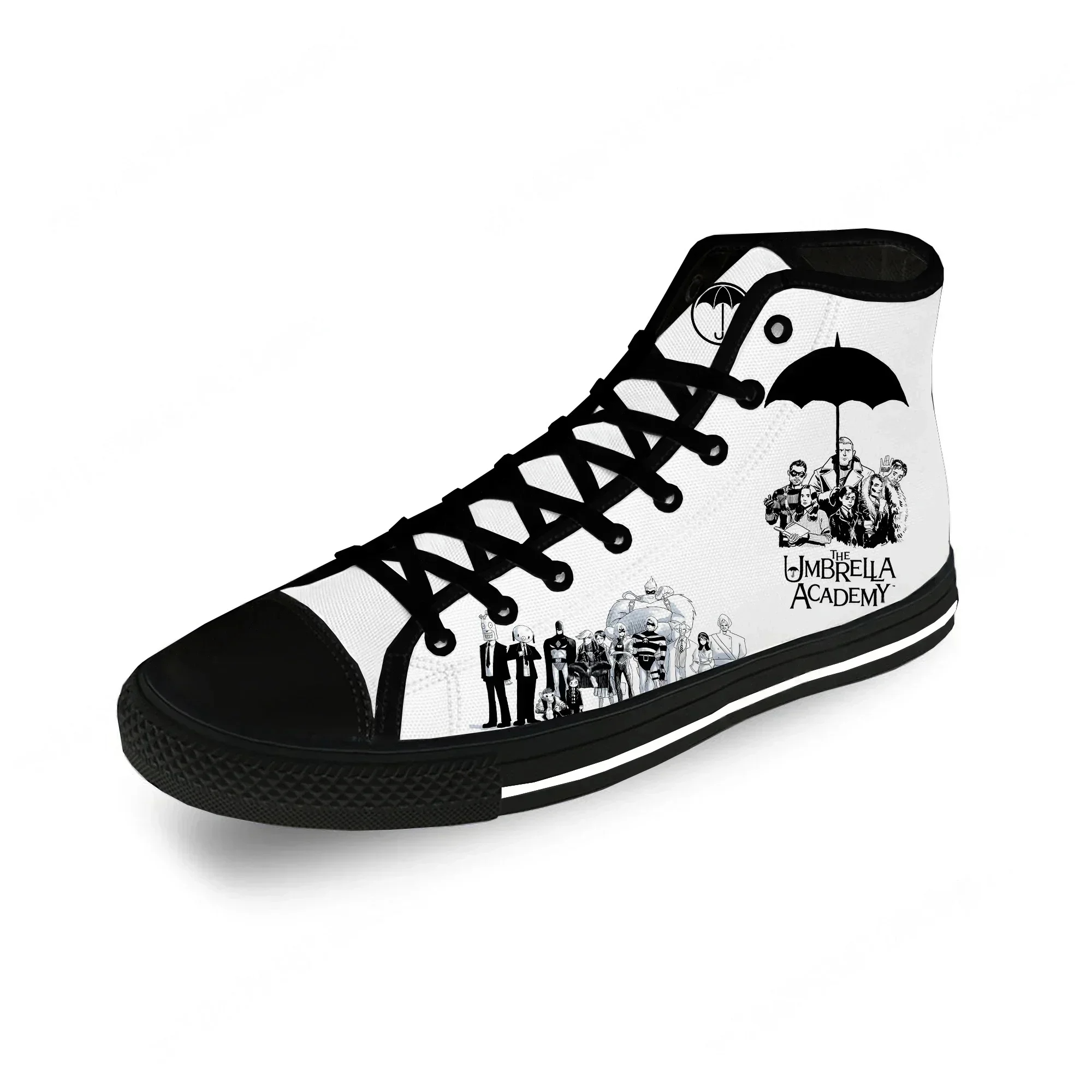 

The Umbrella Academy Cha-Cha Diego Vanya Luther Casual Cloth 3D Print High Top Canvas Shoes Men Women Breathable Sneakers