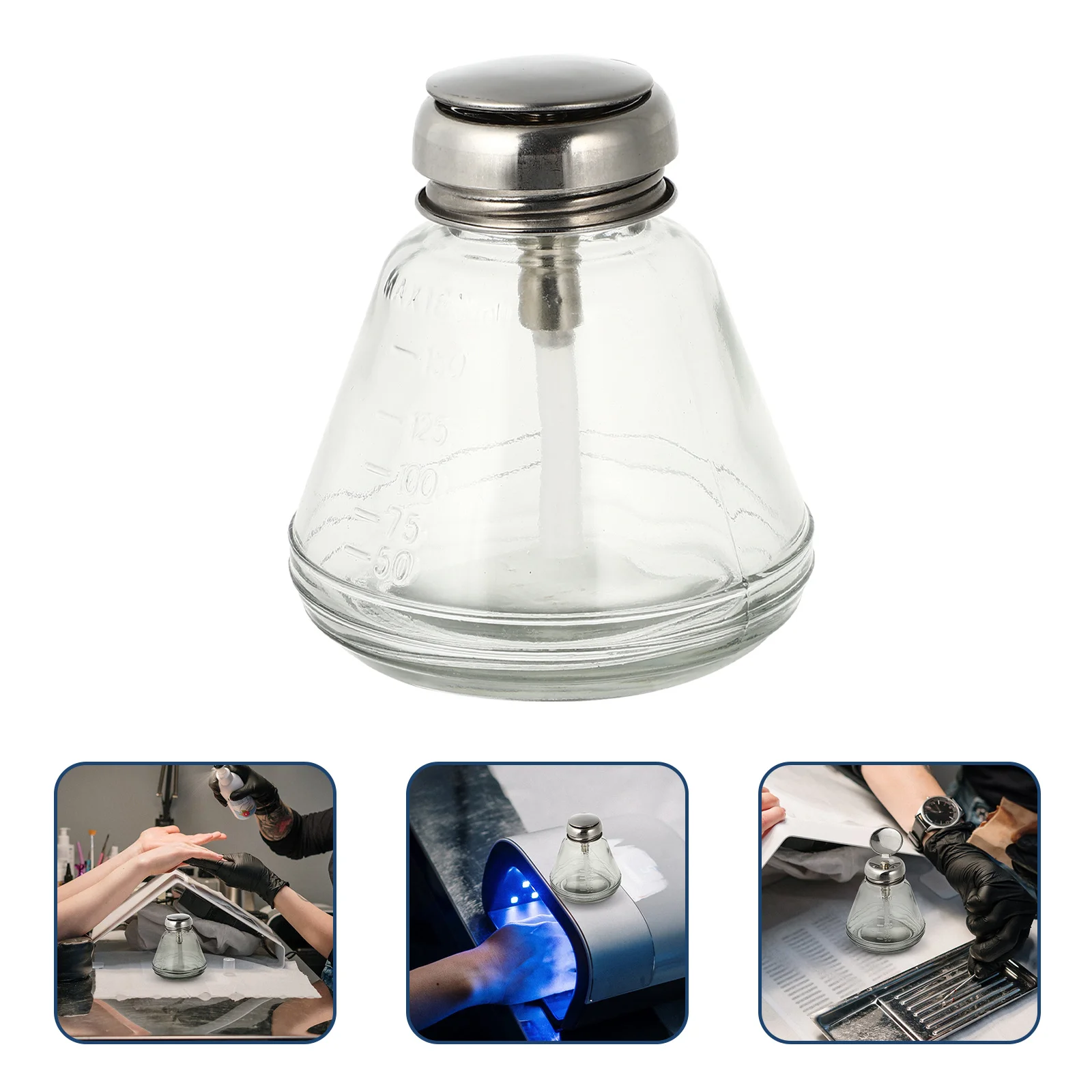 100 ml Nagellackentferner-Flasche, wiederverwendbar, Presstyp, große Kapazität, auslaufsicher, Maniküre-Versorgung, leere Pumpflaschen für Salon und