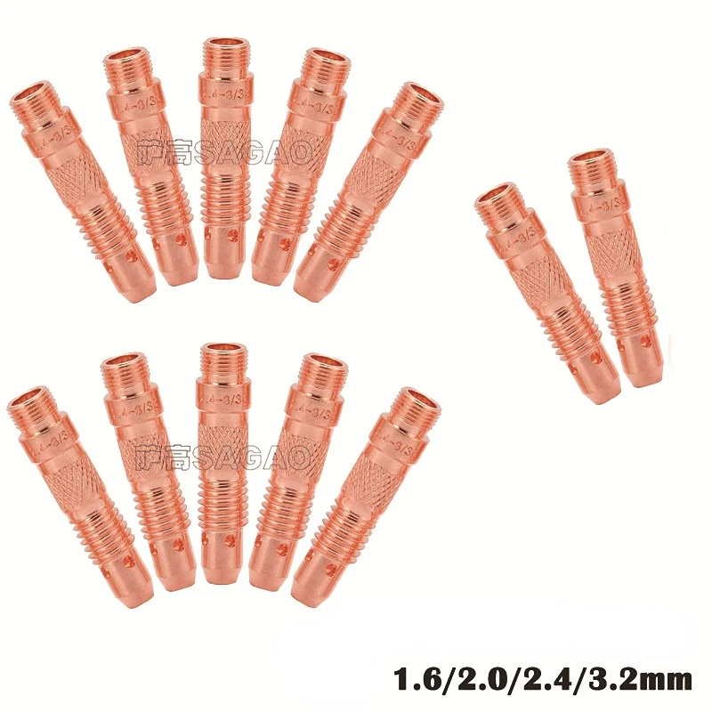 

12pcs Argon Arc Welding Torch Accessories Guide Piece WP-17/18/26 Connector Copper Guide Fluid 10N32