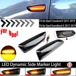 For Opel For Vauxhall Astra J K Crossland X Grandland Insignia B Zafira C LED Dynamic Turn Signal Light Side Fender Marker Lamp