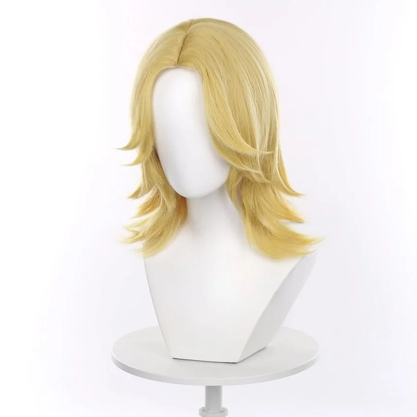 STEEL BALL RUN SBR Johnny Joestar wig JoJo Bizarre Adventure Cosplay Joe Kid wig blonde Yellow hair Halloween Party + Wig Cap