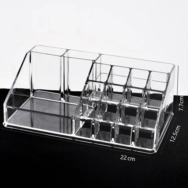 Clear Makeup Organizer Plastic With 3 Drawers Removable Of Top Lipstick Holders Enhance Your Vanity, Bathroom,Dresser