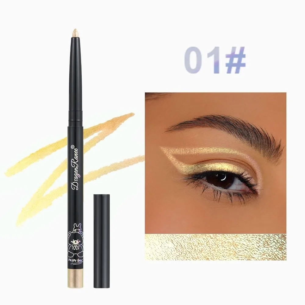Waterproof Eyeliner Pen Shiny Chrome Purple Pigment Glitter Eyeliner Pen Aurora Effect Green Gold Multi Chrome Eyeliner
