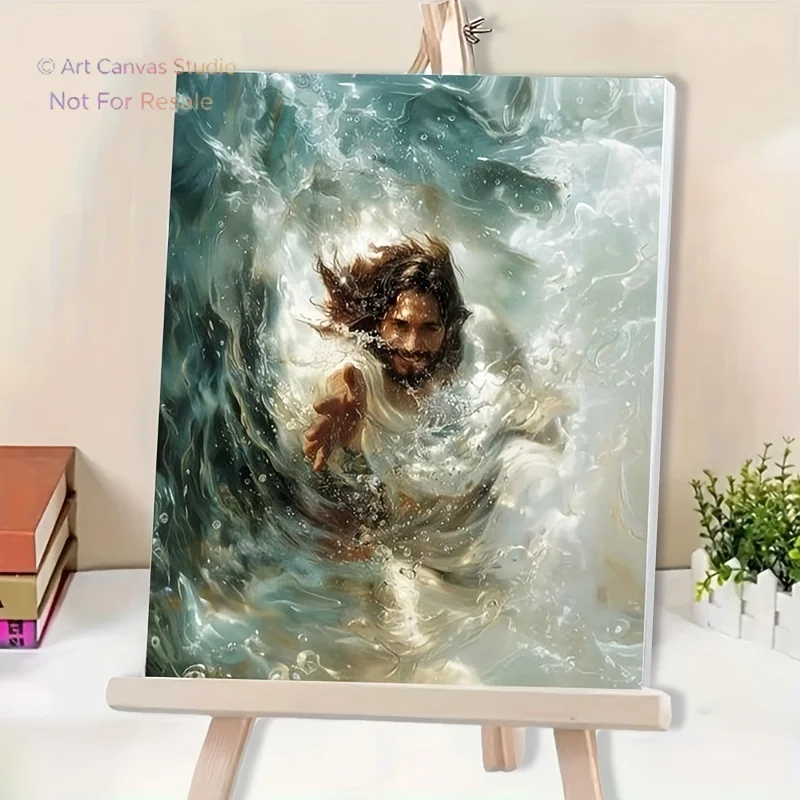 [Professional Art Use] 1 Set of Digital Oil Painting Kit Suitable for Adult Beginners - Equipped with Acrylic Paint, Canvas,2027