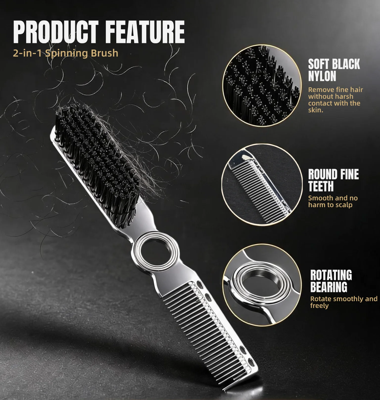 2-in-1 draaiende borstel voor - Fade Brush Barber Soft Bristle recensie en prijs