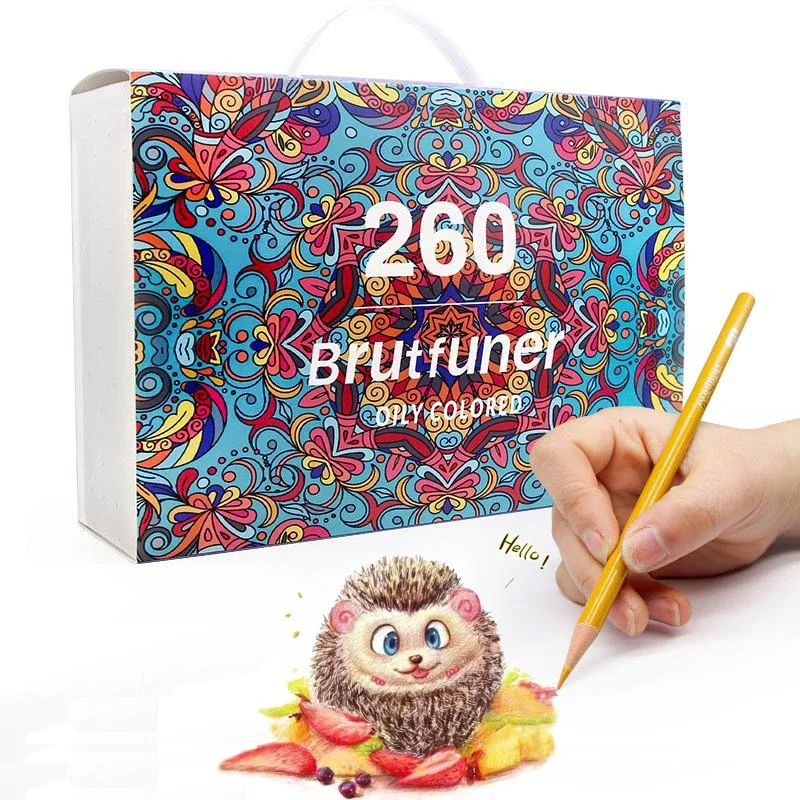 

Brutfuner Professional 260 Color Pencils Drawing anime design Coloured Pencil Set Coloring Sketch Pencil School Art Supplies