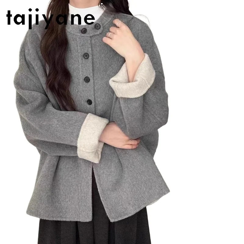 

TAJIYANE 90% Natural Wool Coats for Woman Korean Style Short Sheep Shearing Jacket 2025 Winter Outerwears Women Clothing шерсть