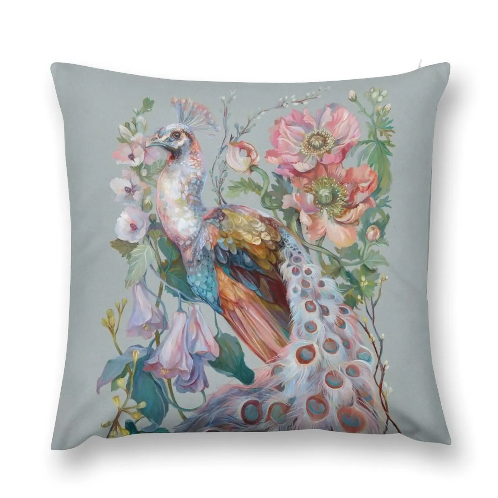 

Floral Peacock Throw Pillow Pillow Covers Decorative Decorative pillow case Pillowcases For Pillows Cushions Home Decor