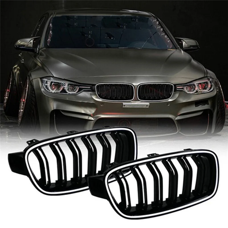 تصميم سباق شبكة الكلى الأمامية A82E مع ضوء LED لسيارات BMW 3 Series F30 F31 2013-2018 CIC 51130054493 51130054494