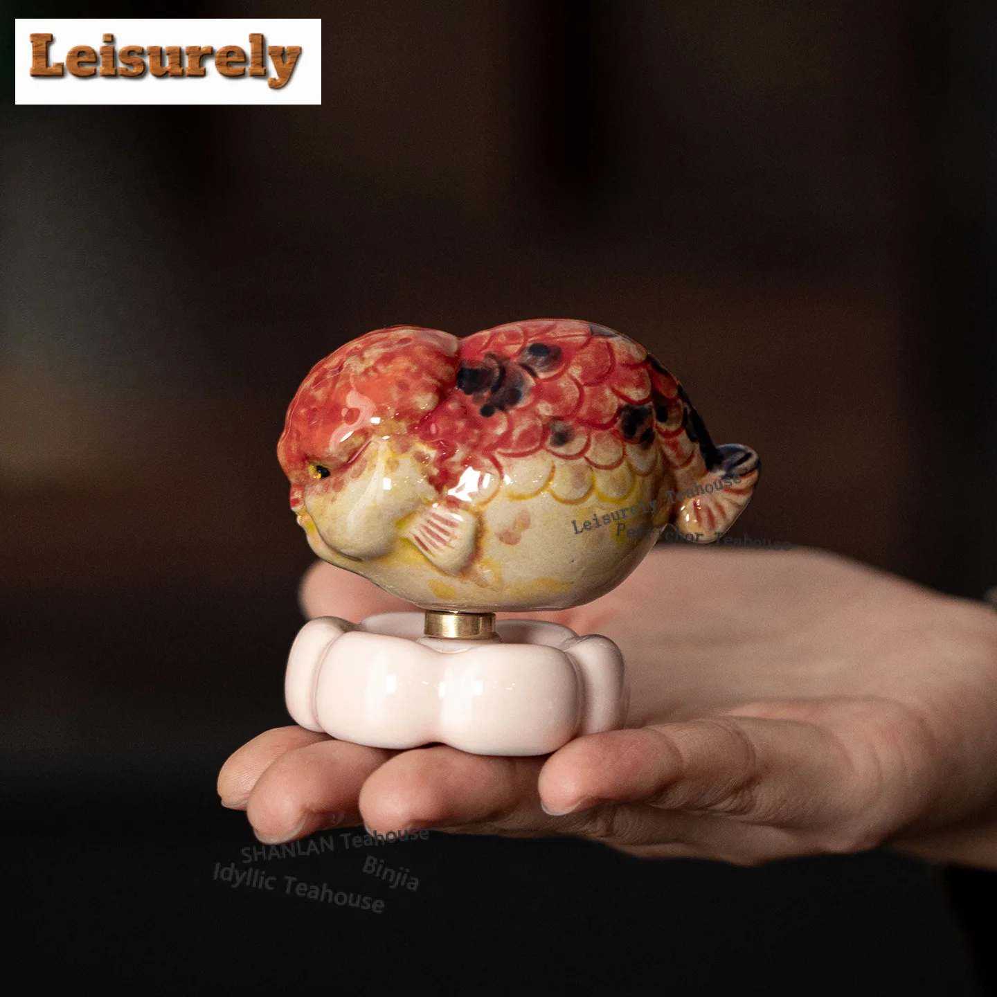 

Koi Fish Rotating Tea Pet Boutique Lucky Model Tea Figurine Play Toys Tea Statue Ornaments Can Be Raised Supplies Decoration