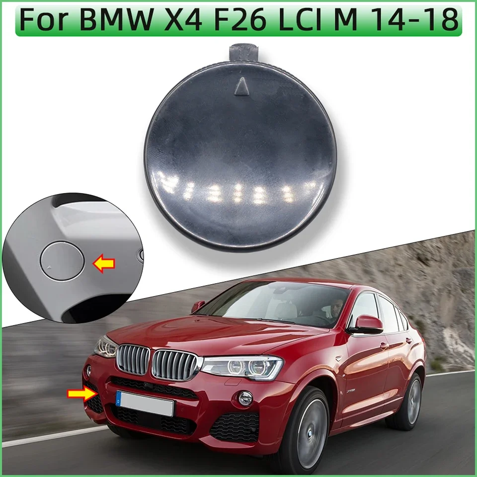 

For BMW X4 F26 LCI M-Sport Front Bumper Tow Hook Cover Cap Hauling Shell 2014 2015 2016 2017 2018 #51118065883 Car Accessories