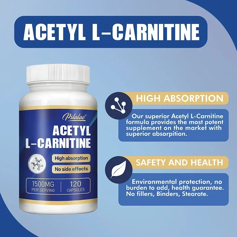 خلات L-Carnitine - إنتاج الطاقة الطبيعية، زيادة أداء الجسم، تعزيز عملية التمثيل الغذائي، يدعم الذاكرة والتركيز