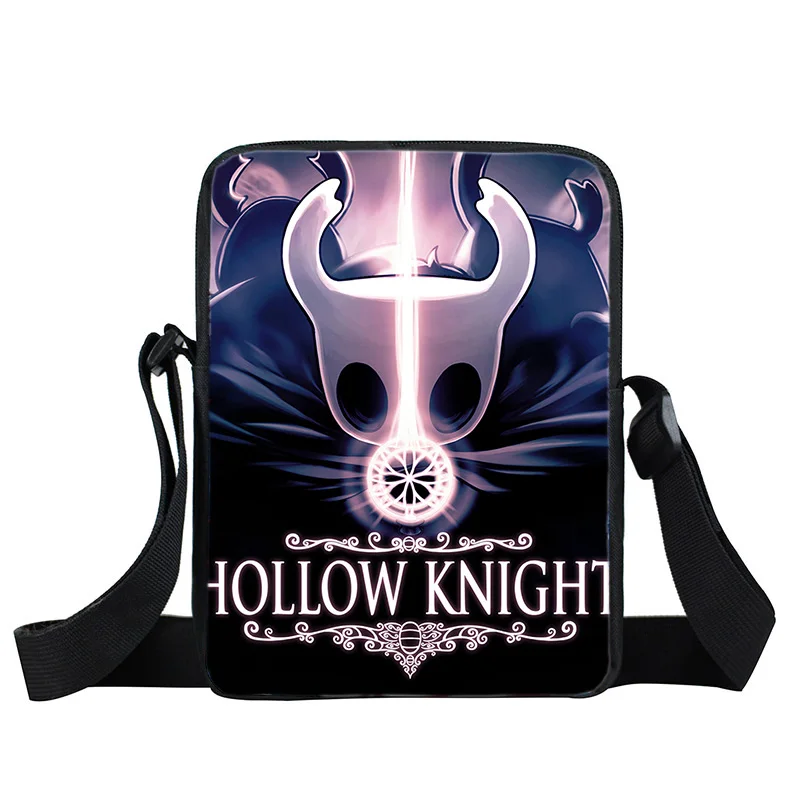 Cartoon Hollow Knight Print HandBags Boys Shoulder Bags Nylon Crossbody Bag Messenger Bag Coin Purse Waterproof Kids Bags Gift