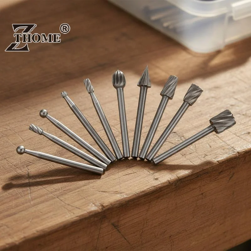 10pcs Wood Drill Bit Nozzles for  Attachments HSS Stainless Steel Wood Carving Tools Set Woodworking