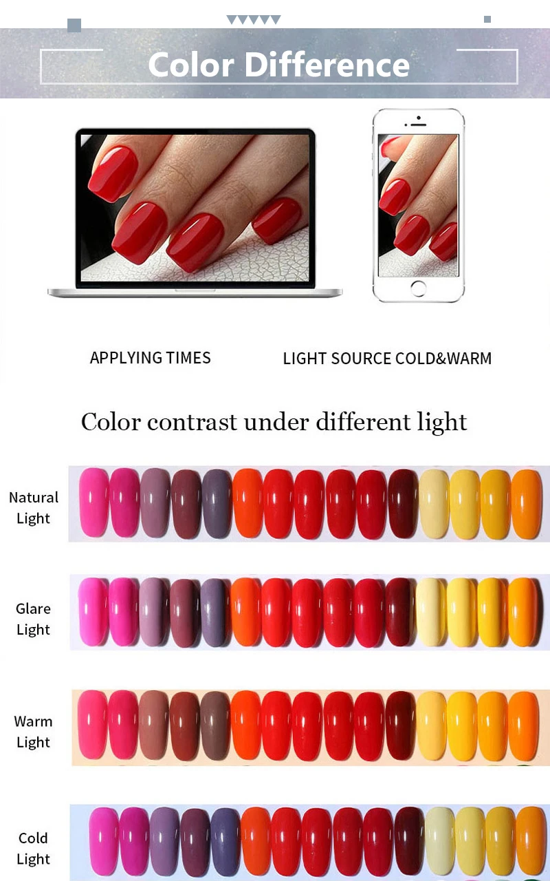 LILYCUTE 7 ml Metallic-Gel-Nagellack, roter Chrom-Effekt, Soak Off UV-Gel-Lack, semi-permanent, für Nagelkunst, Maniküre, Basis, Decklack – Detail 9
