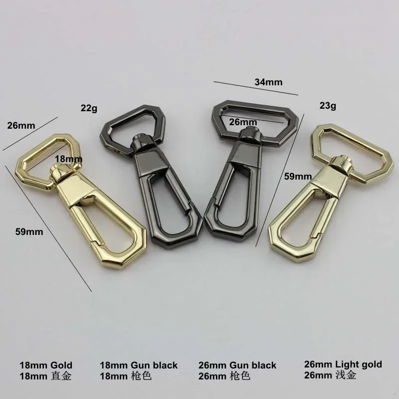 10-30 قطعة داخلية 18 مللي متر 3/4 بوصة ، 26 مللي متر 1 بوصة خطاف دوار جديد مشبك مشبك للمحفظة ، خطافات سميكة لحقيبة الكمبيوتر المحمول للرجال