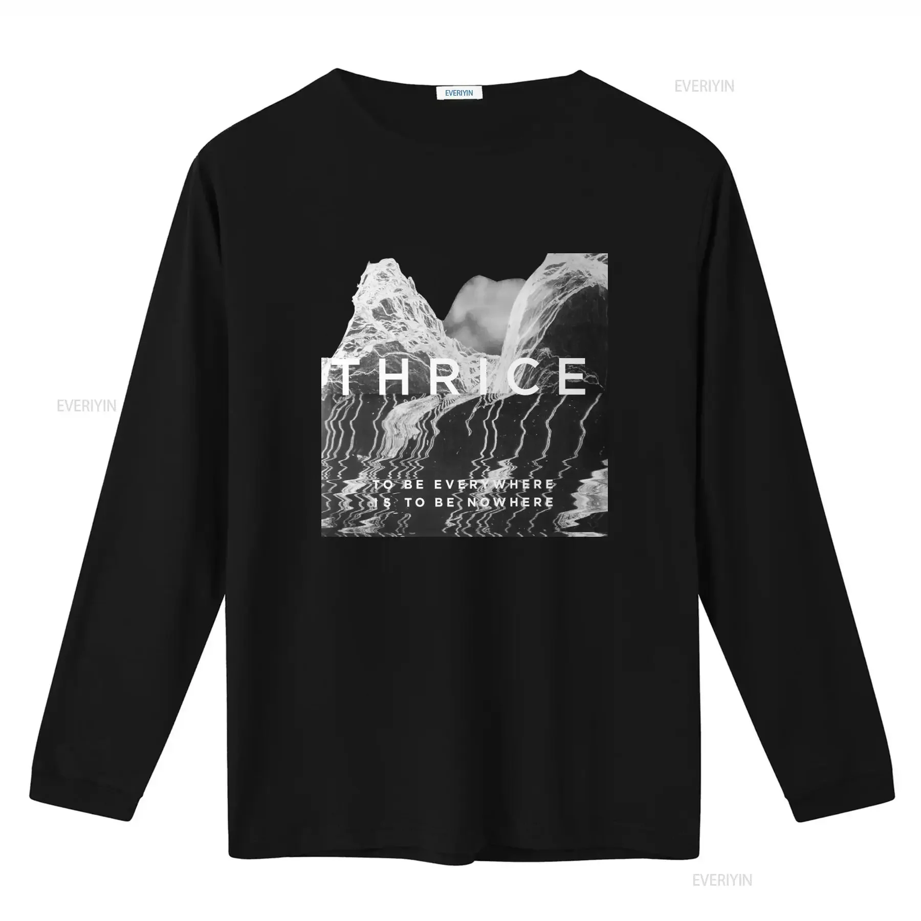 Thrice T shirt Rock Music with Iceberg and Wave Design to Be Everywhere is Nowhere vintage Washed Stylish Stretched Versatile