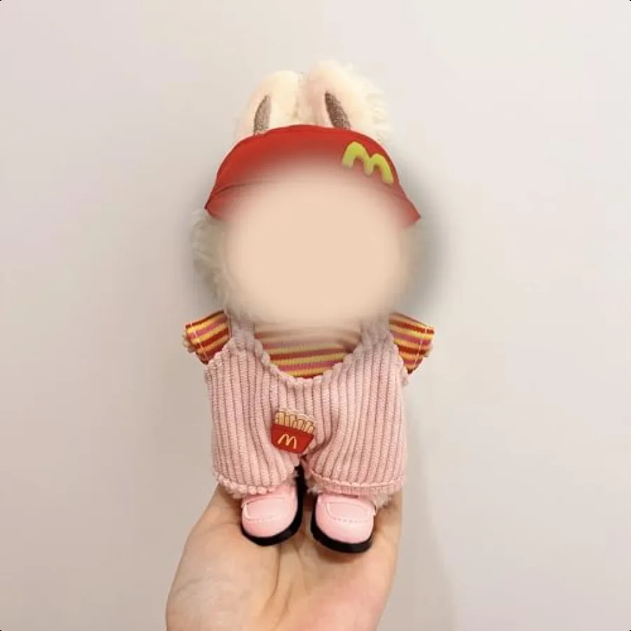 

Брелок Labub, одежда, брелок для ключей 6 дюймов, совместимый со всеми брелками 66,7, фигурка в полоску, размер m