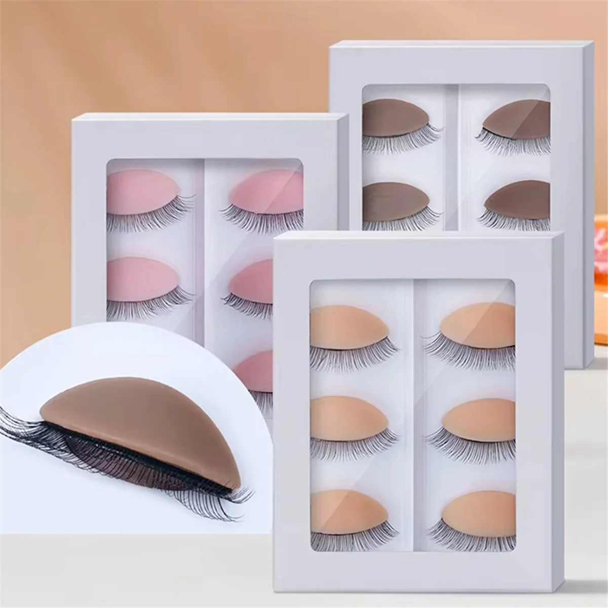 FZFZ 交換用まぶた まつげマネキンヘッド用 取り外し可能なまぶた まつげエクステンショントレーニングラッシュマネキンヘッド A