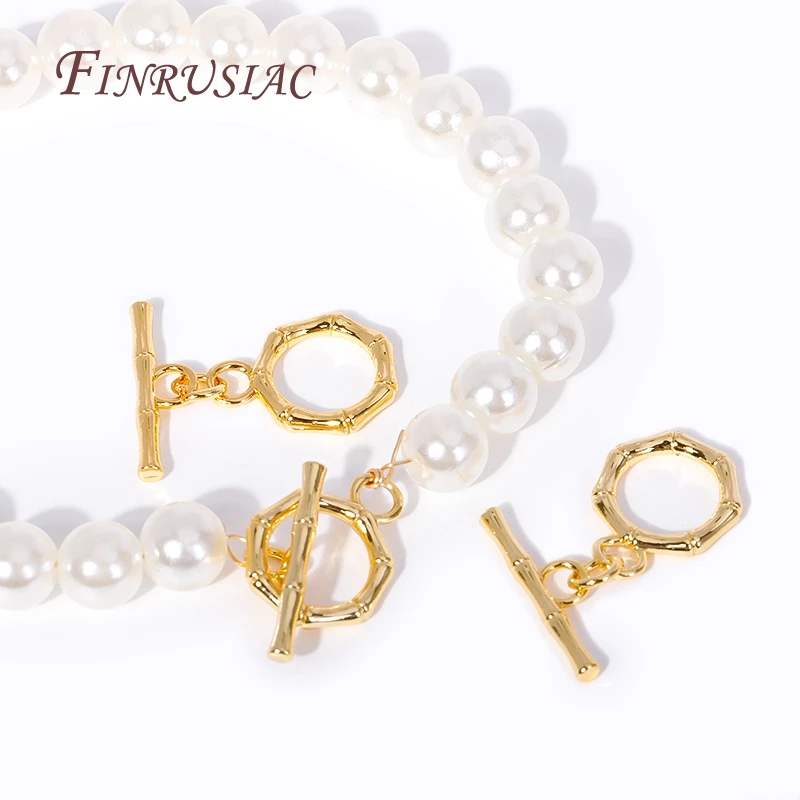 18K vergoldete Knebelverschlüsse für Schmuck, Messing-Metallverschlüsse für Armbänder, OT-Verschluss, Schmuckherstellungszubehör, DIY-Zubehör – Detail 16