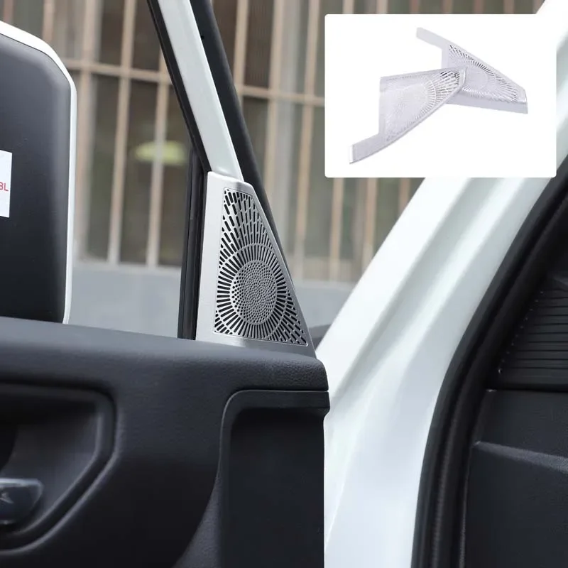 

Для Toyota Prado Land Cruiser 2024 + треугольная декоративная сетчатая крышка на стойку А, треугольное положение на переднее окно, нержавеющая сталь