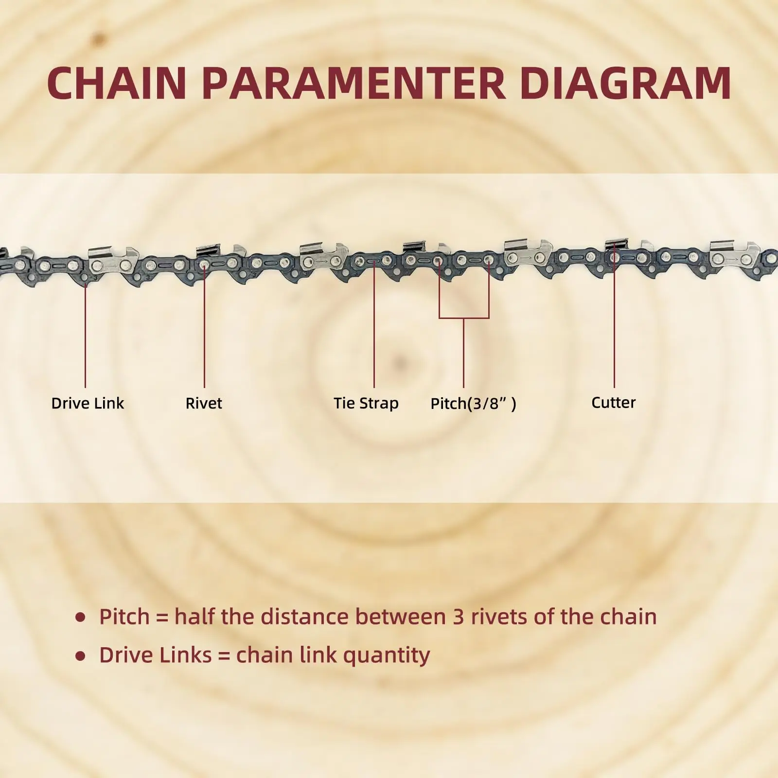 18 Inch Chainsaw Chain 3/8