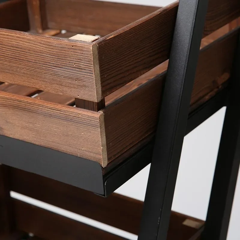 Three-layer shelves with wheels, multi-layer display racks