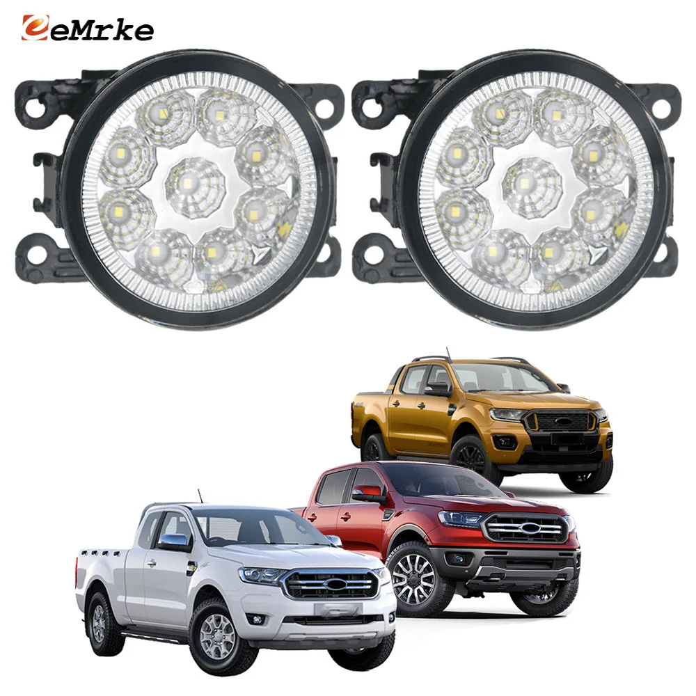 

EEMRKE 2x 9 Led Fog Lights H11 12V for Ford Ranger 2019 2020 2021 Front Bumper Fog Driving Lamp Daytime Running Light DRL PTF