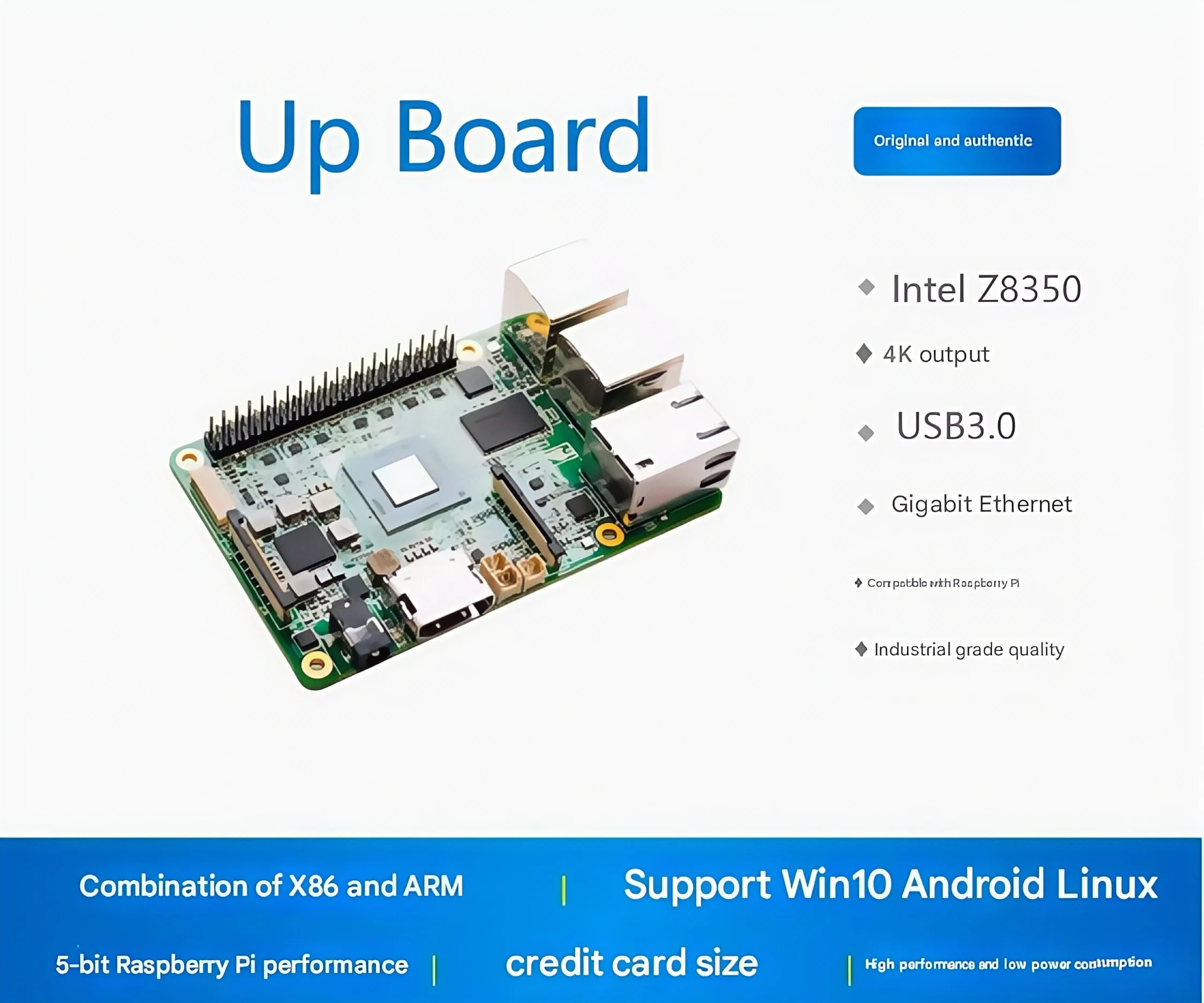 لوحة تطوير Intel X86 متوافقة مع بطاقة Raspberry Pi win10 للكمبيوتر AAEON 1GB+16GB 2GB+32GB 4GB+32GB 4GB+64GB