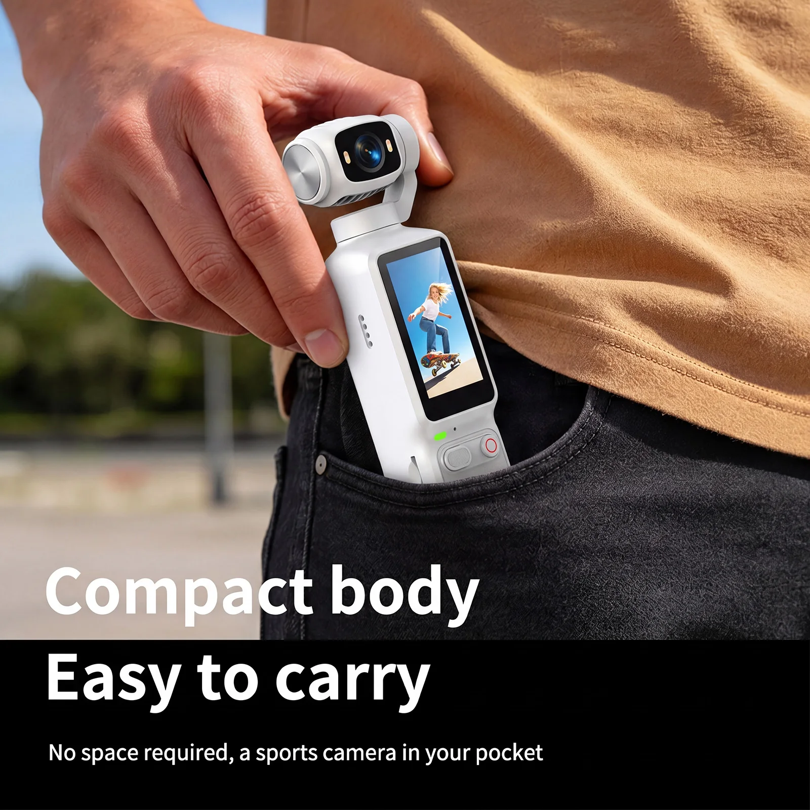 4K HD Vlogging Camera 180 Degree Rotation Lens Mini DV Video Recorder with 1.97-inch Screen for Sport Outdoor Riding Travel