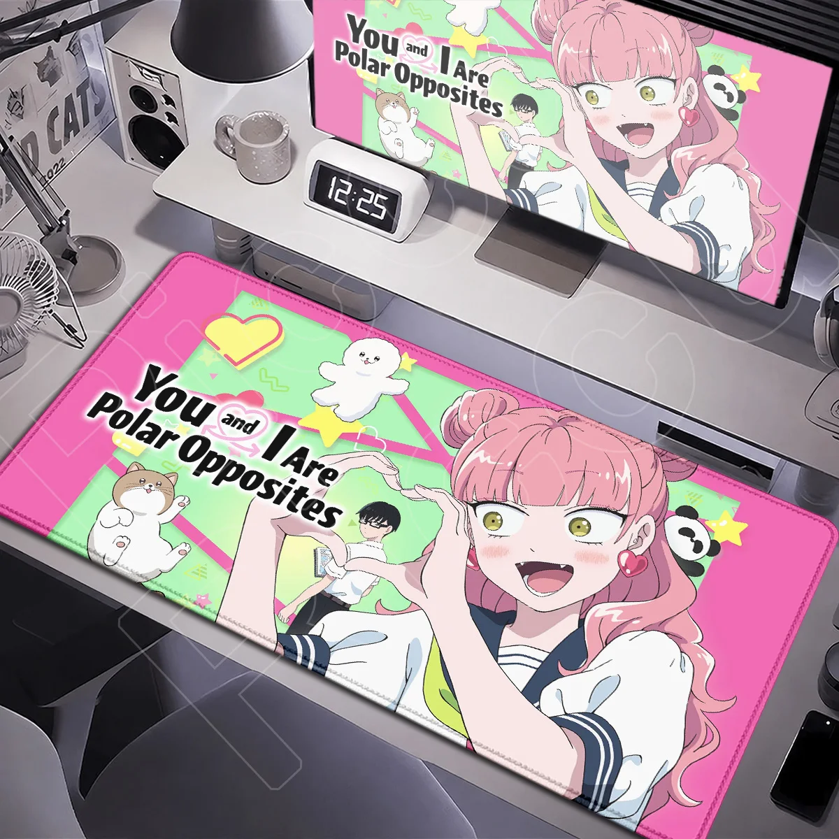You and I Are Polar Opposites Kawaii girl Miyu Suzuki E-sport Gamer Laptop Cabinet Mousepad Large Desktop Keyboard Mat 900x400mm