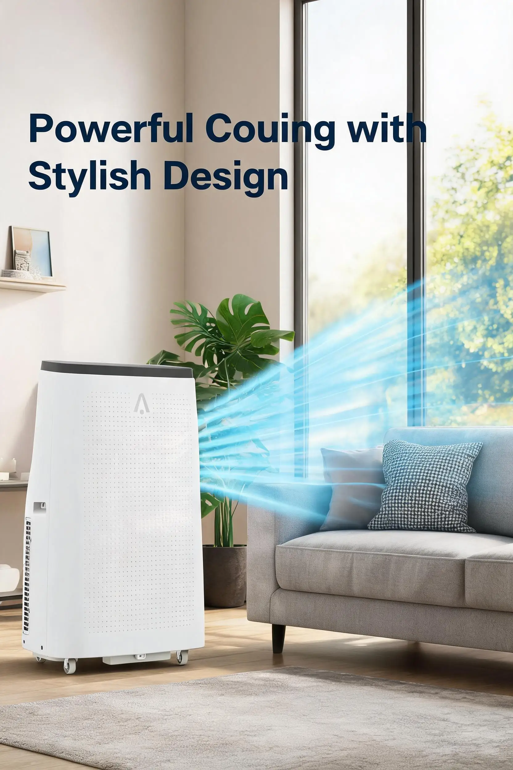 

14000 BTU 3 In 1 Portable Air Conditioner With Fan And Dehumidifier Quiet Energy Efficient LED Display Remote 24H Timer Window Kit Cools Rooms Up To 750 Sq Ft