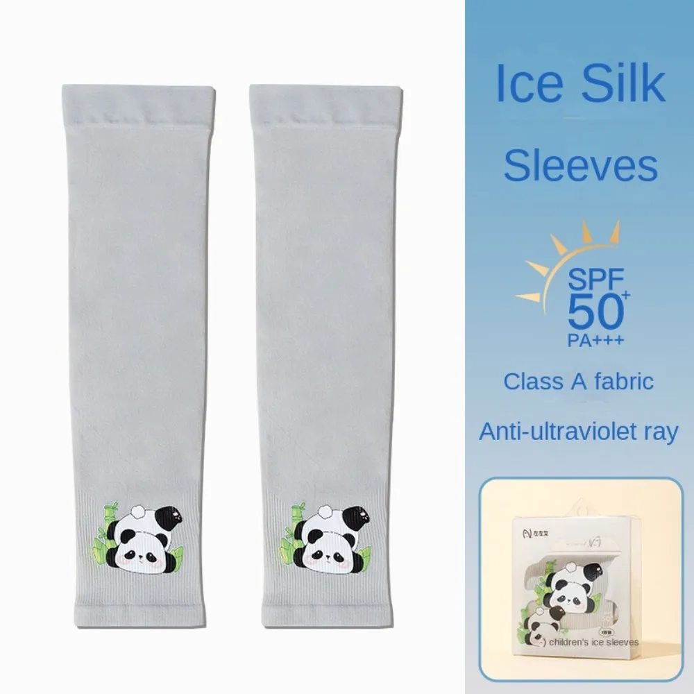 Mangas de brazo de protección solar para niños, guantes de protección solar Anti-UV, cubierta protectora de manos, manga de seda de hielo de baloncesto, niños y bebés