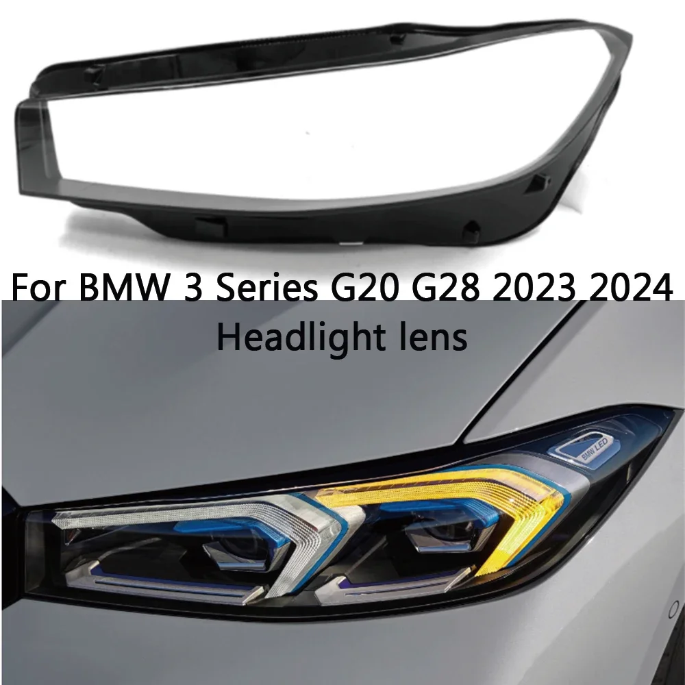 

HTTCY для BMW 3 серии G20 G28 2023 2024, абажур для передней фары, корпус лампы из плексигласа, замена оригинального абажура