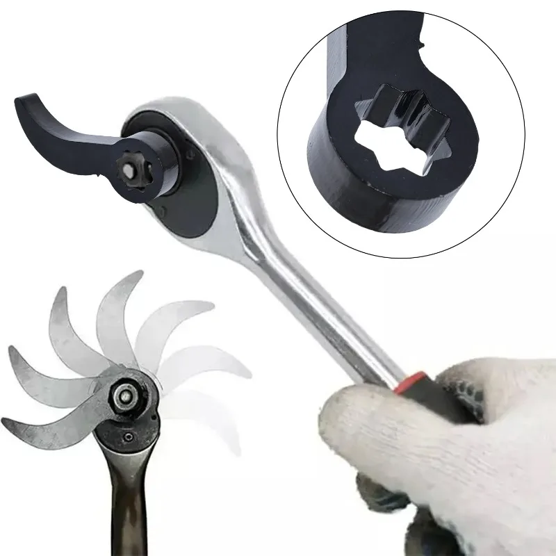 Bull Horn Pry Bar Adapter Head Tool Adjustable Angle Bar for 1/2 Ratchet Open-end Wrench Half Shaft Drive Shaft Disassembly Tool