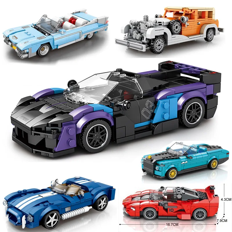 

MOC Roadster Car Technology Building Block Суперкар Гоночный автомобиль Коллекция Дисплей Модель спортивного автомобиля Кирпичи Игрушки Праздничные подарки